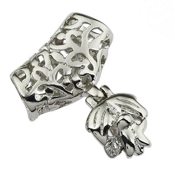 Оптовая продажа 30 шт. серебряный тон кулон щепотка залог с отверстием 5 мм