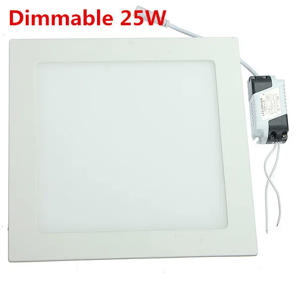 

Dimmable 25W квадратный ультратонкий потолочный энергосберегающий светодиодный светильник DHL Бесплатная доставка