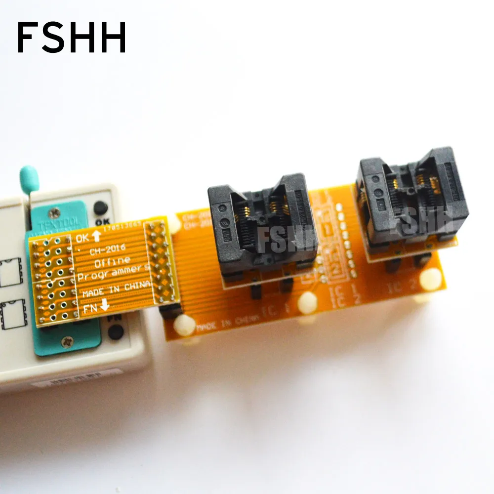 SPI FLASH программатор CH2016 многоавтономный + 170mil SSOP8 тестовая розетка 1 drag 2