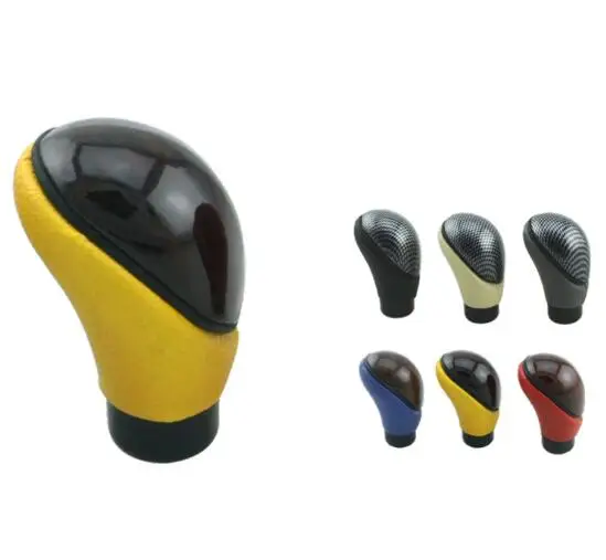 Universal Manual Leather Shifter Shift Knob Cover Stitch Lever car styling Fit For Honda Golf Ford Toyota | Автомобили и