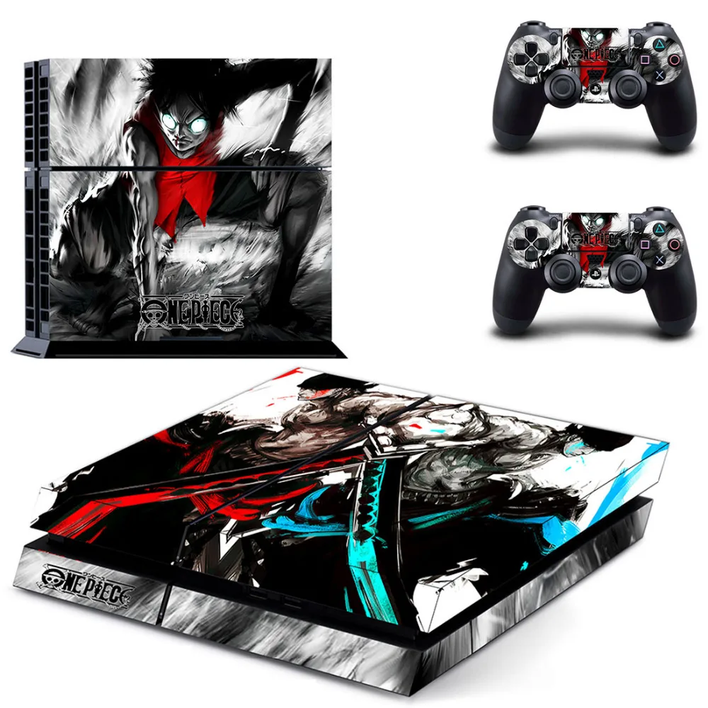 Аниме одна деталь Луффи PS4 кожи наклейка для sony playstation 4 консоли и 2 контроллеров PS4 кожи Стикеры винил