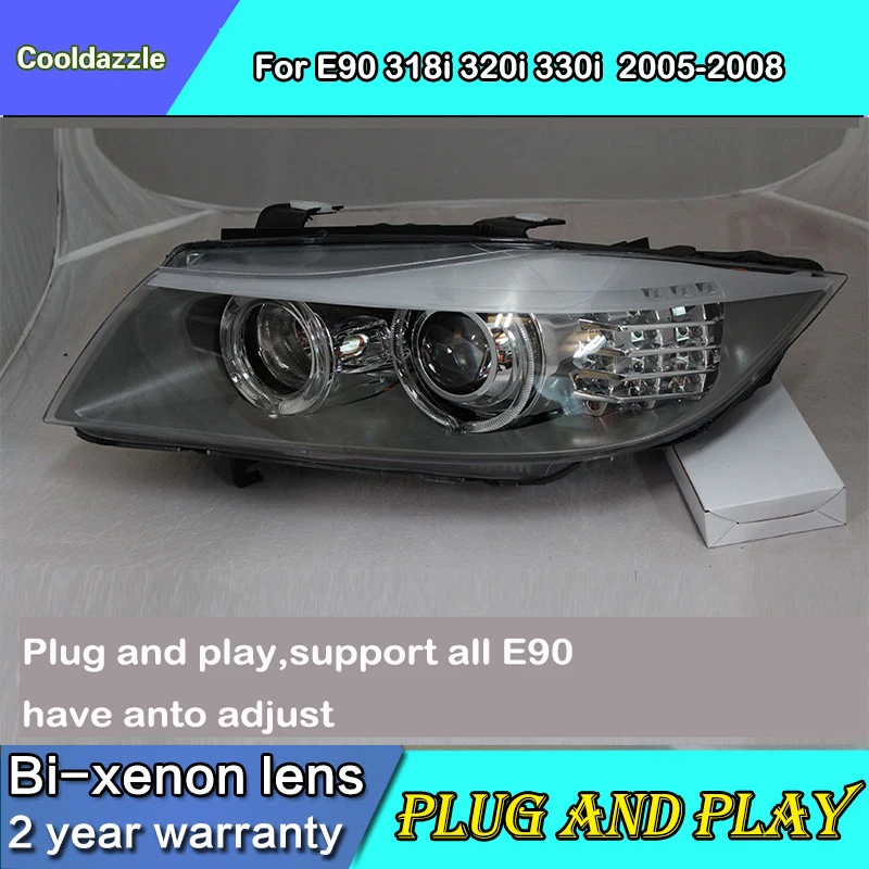 Стайлинга автомобилей чехол для BMW E90 330I 320I 318i Led Ангельские глазки фара 2005 2006 2007 2008