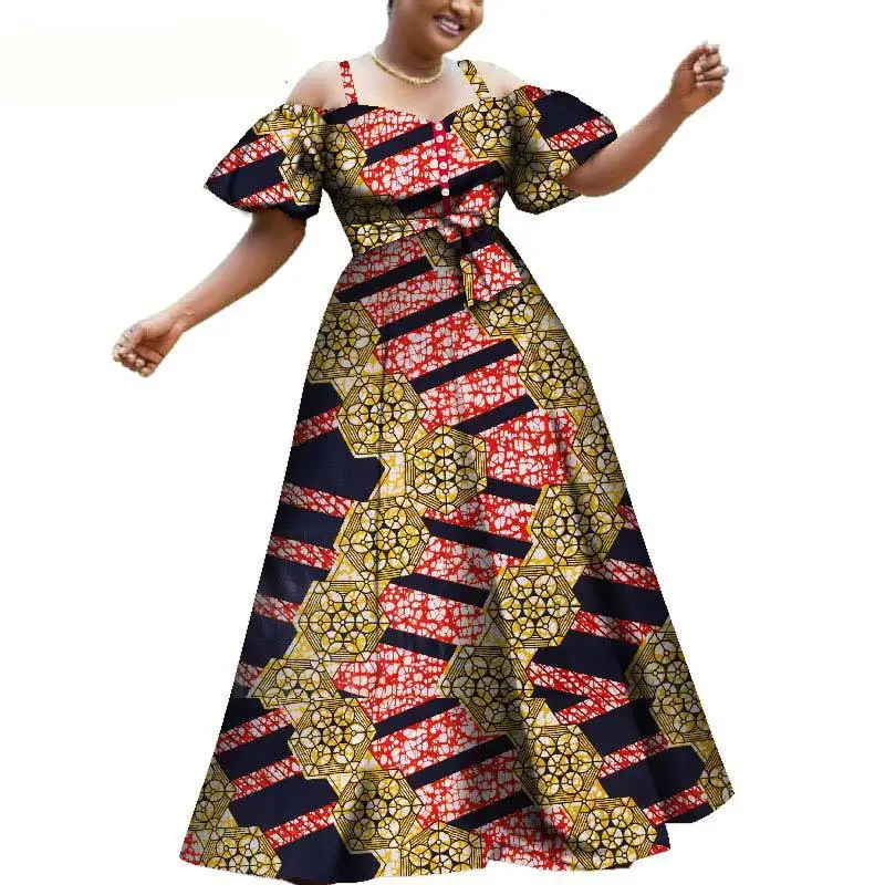 2018 autumn sexy fashion african women cotton plus size long dress XS-6XL