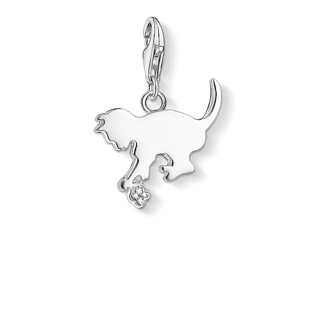 

Cute Cat Charms 925 Sterling Silver Little Ball Pendants for Fashion Jewelry Making Findings Bracelet Craft DIY Handmade Women