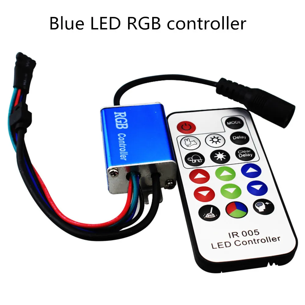 Светодиодный пульт управления RGB цветной с ИК-пультом дистанционного управления 12A мини-пульт 12-24 В, 3 канала красный светодиодный повторитель светодиодный Усилитель контроллер управления