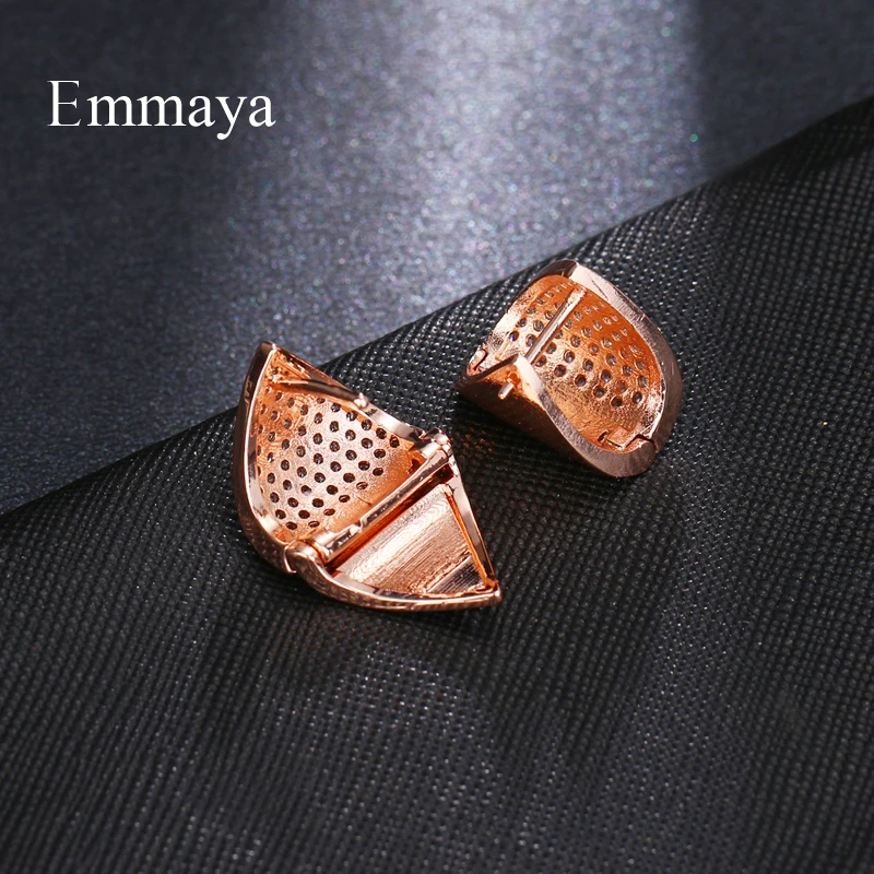 Серьги Emmaya с цирконием женские уникальные ювелирные украшения в геометрическом