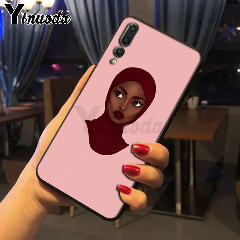 Yinuoda мусульманский Черный силиконовый чехол для телефона Huawei P20pro mate10lite p9 p10plus honor