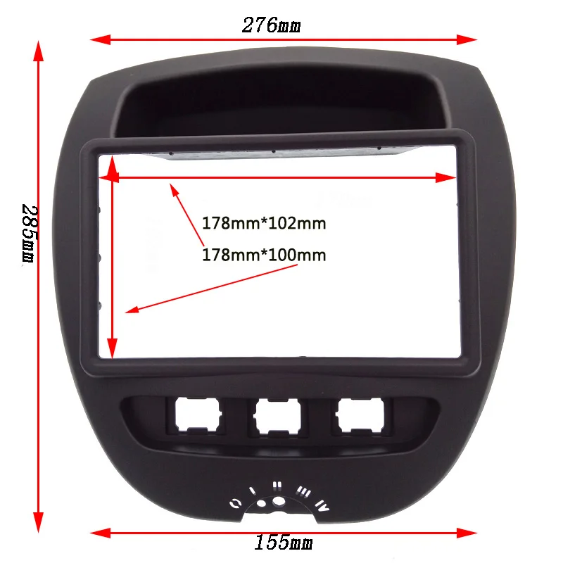 2 Din автомобильная стереосистема fascia чехол подходит для Toyota Aygo/для Peugeot 107 / Citreon C1