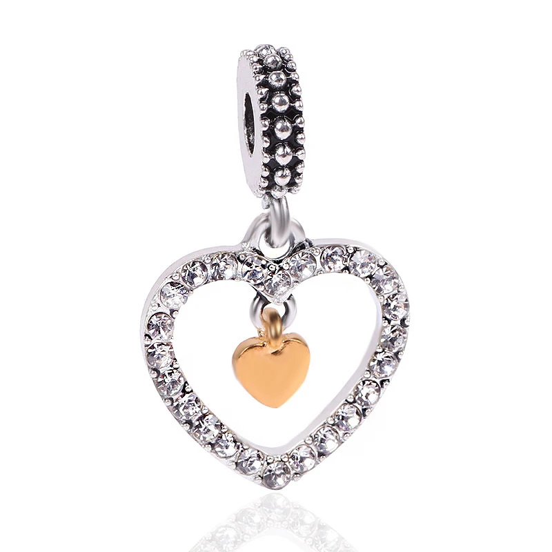 AIFEILI шарик подарок ретро серебро DIY Fit Pandora браслет девушка индивидуальность оригинальные ювелирные изделия Европейский Шарм шар багажник стекло - Цвет: B117