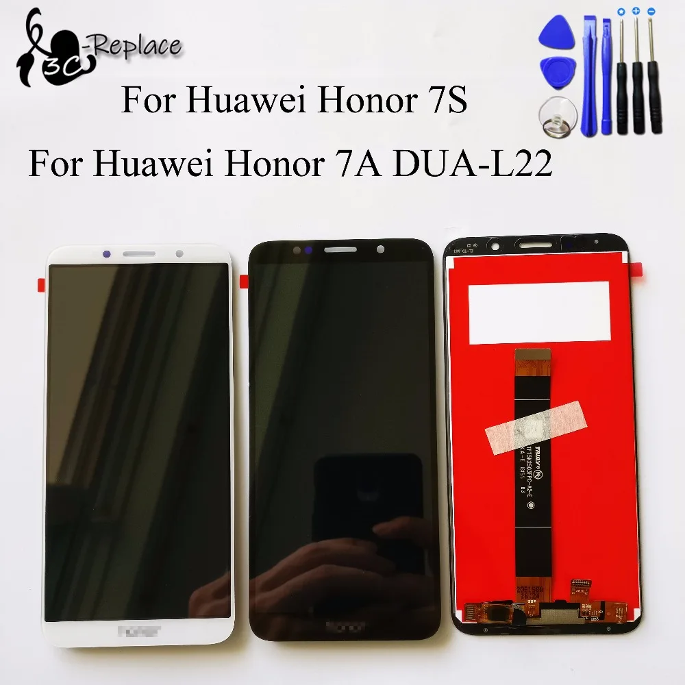 2018 Новый 5 45 дюймов для Huawei Honor 7S ЖК дисплей сенсорный экран дигитайзер сборки