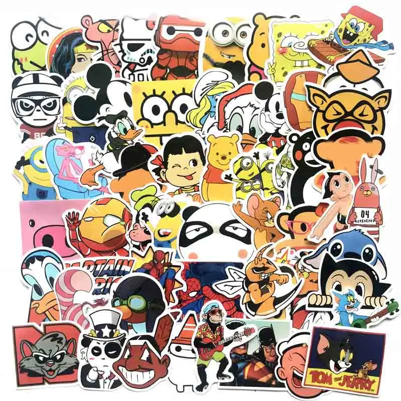 Наклейки Смешанные Мультяшные для игрушек 60 шт. | Игрушки и хобби
