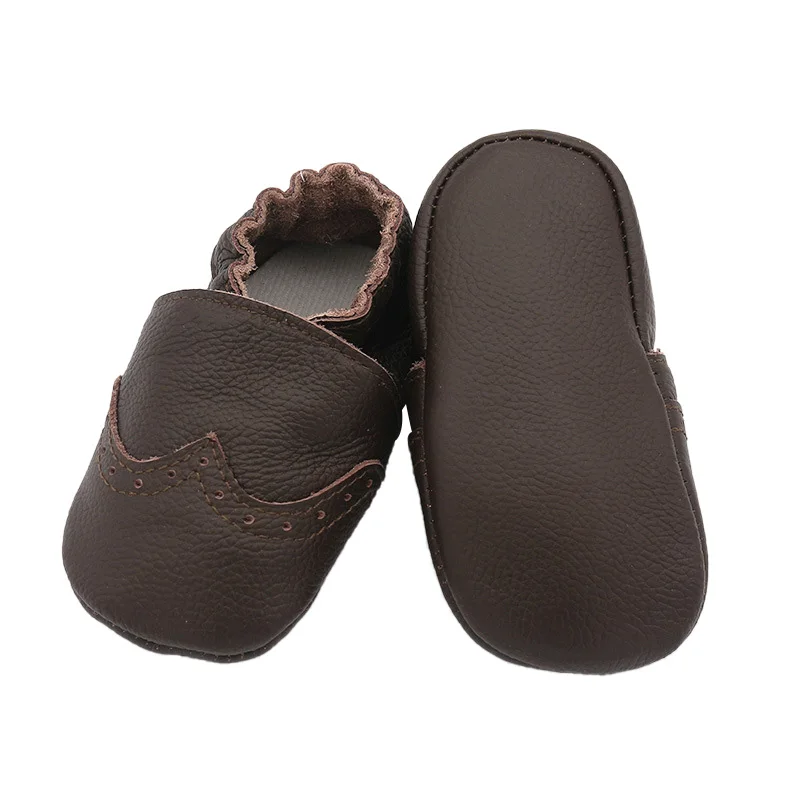 Coffee baby shoes Модная детская обувь для девочек и мальчиков; нескользящие мокасины из натуральной кожи для малышей; сезон весна-осень; обувь для малышей; 1 пара - Цвет: Coffee baby shoes