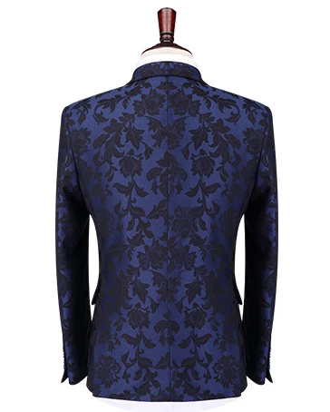 Новинка 2017 голубые жаккардовые костюмы с узором индивидуальные мужские