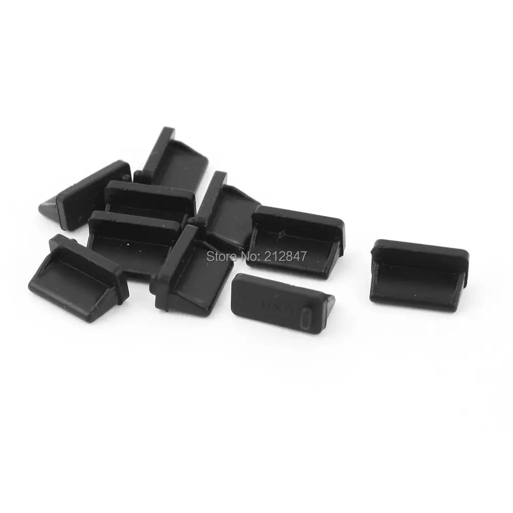 10 шт силиконовый usb порт Заглушка Крышка защита от пыли черный для женских