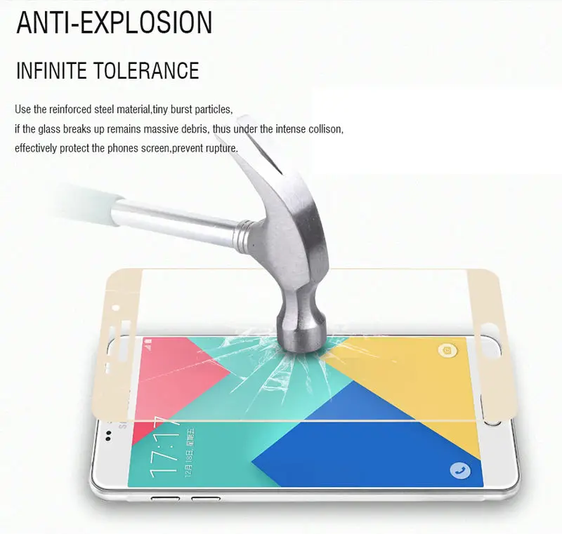 Защитное стекло EKDME закаленное премиум класса для Samsung Galaxy A3 A7 J5 2016 S7 S6 S5 S4 A5 2017 Note 5 4
