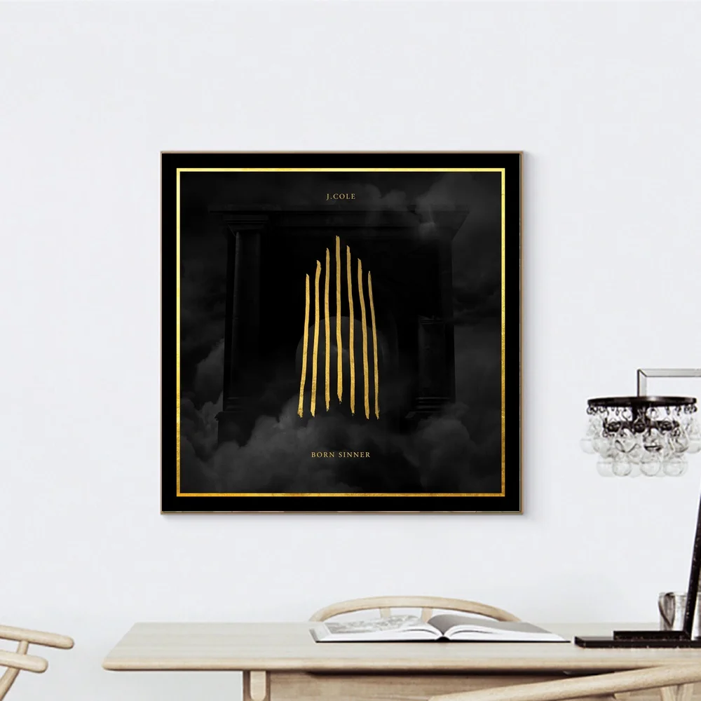 Художественный холст J Cole Born Sinner постер музыкальный альбом Постер настенные