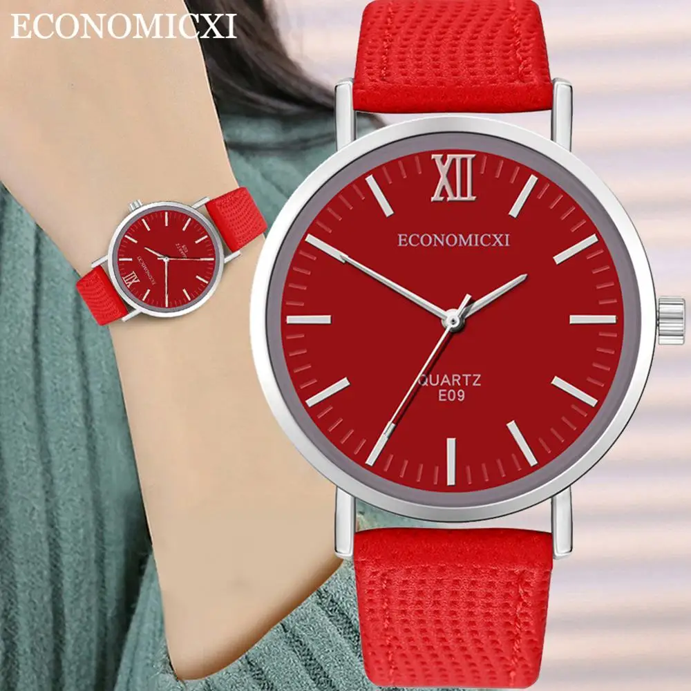 ECONOMICXI2019 простые часы с номером Круглые Женские Аналоговые из сплава Relogio Feminino для