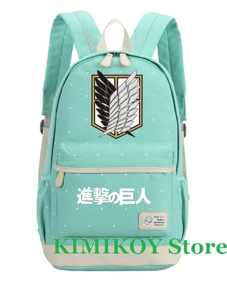 Kimikoy атака на Титанов Аниме Shingeki no Kyojin Косплэй рюкзак ноутбук школьная сумка