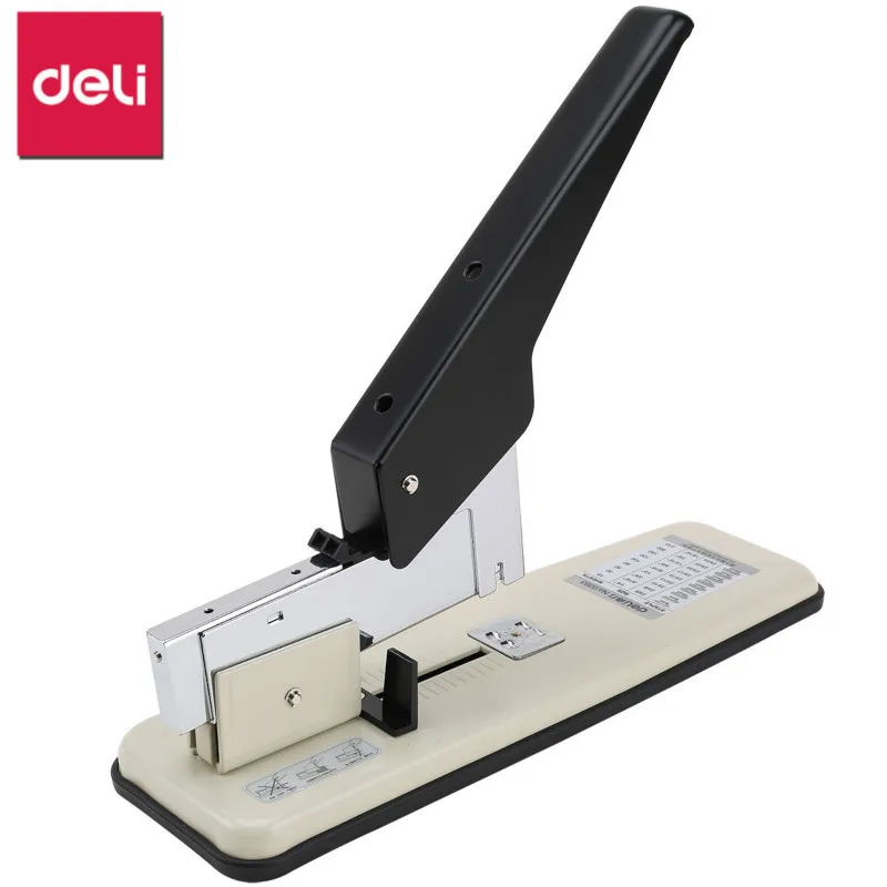 DELI Manual Stapler Office Binding Machine Labor-saving Grapadora 210 Sheet Capacity Heavy-Duty Stapler Office Binding Supplies