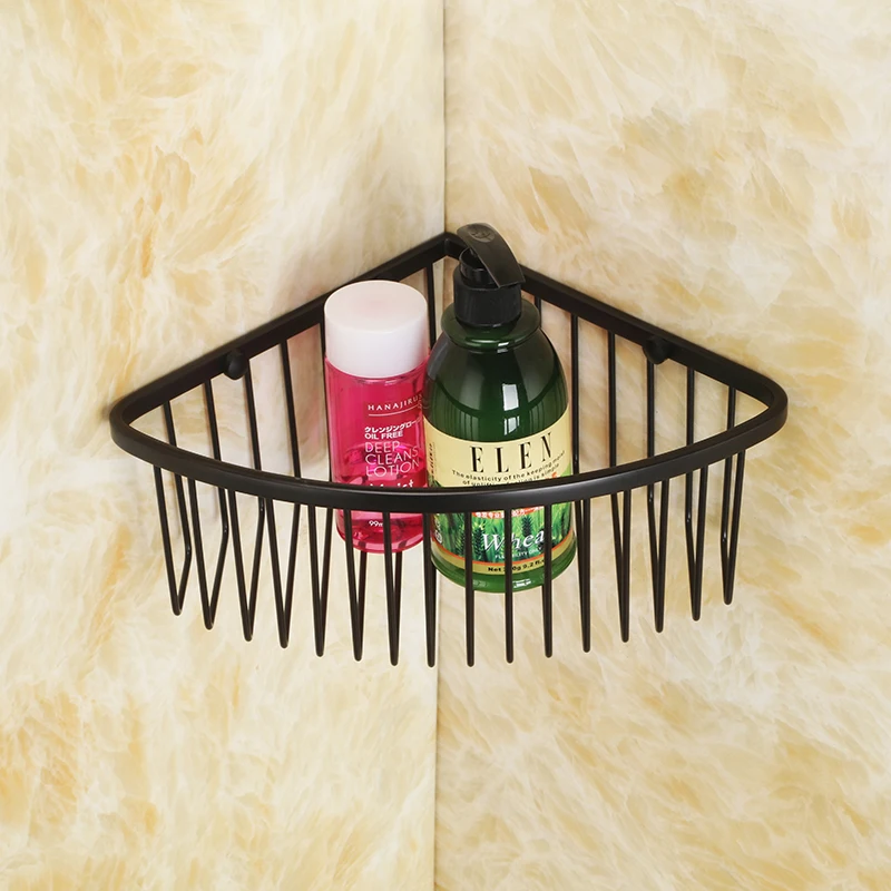 

Oil Rubbed Bronze Stainless Steel Wall Mount Corner Shower Caddy Bathroom Basket for Shampoo, Conditioner, Soap--2241