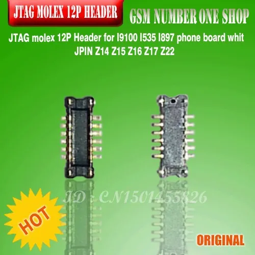 

100%original 2017 new JTAG molex 12P Header for I9100 I535 I897 phone board whit JPIN Z14 Z15 Z16 Z17 Z22+ Free Shipping