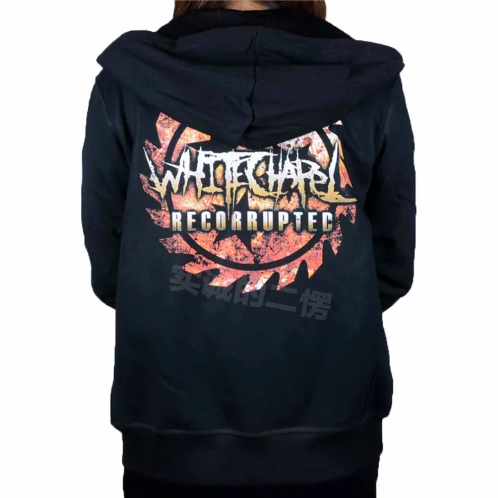 8 стилей Прохладный ужасный Hell Whitechapel хлопок рок толстовки брендовая зимняя куртка тяжелый металл Толстовка молния флис sudadera