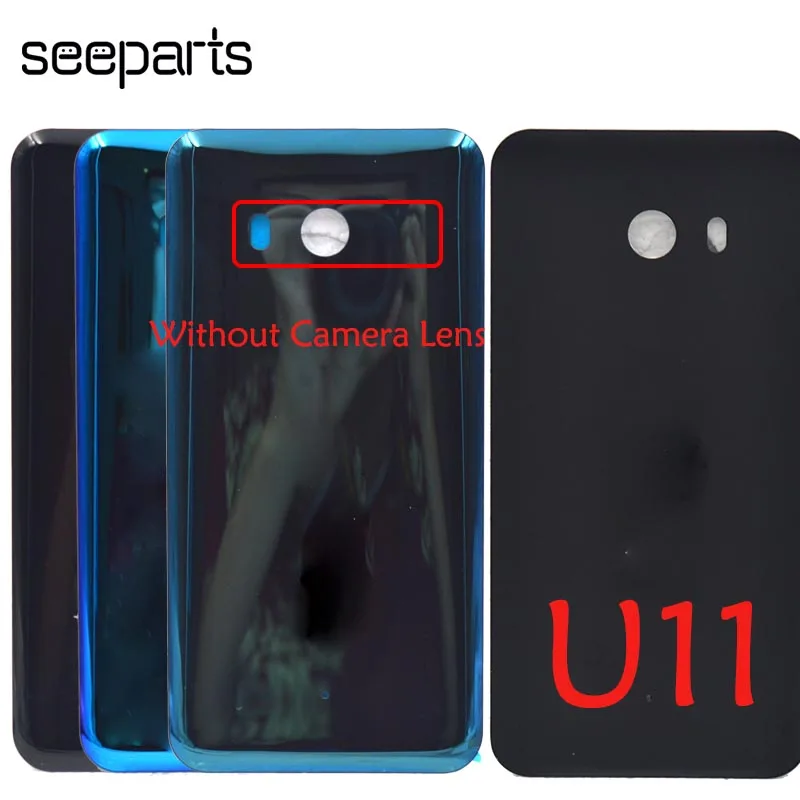 Для HTC U11 U 3w W 1w задняя крышка чехол Батарея дверь без Камера объектив Стекло