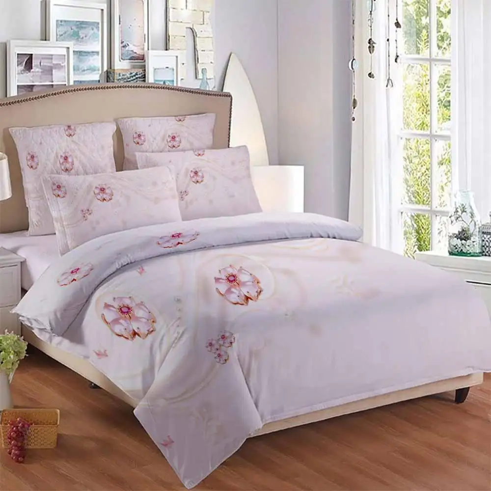 Anaglyph стереоскопические постельные принадлежности с цветами пододеяльник набор