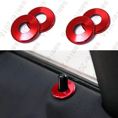 

4x Red Door Lock Pins Pin Case Cover Trim For Mercedes-Benz GLC Class X205 16-17