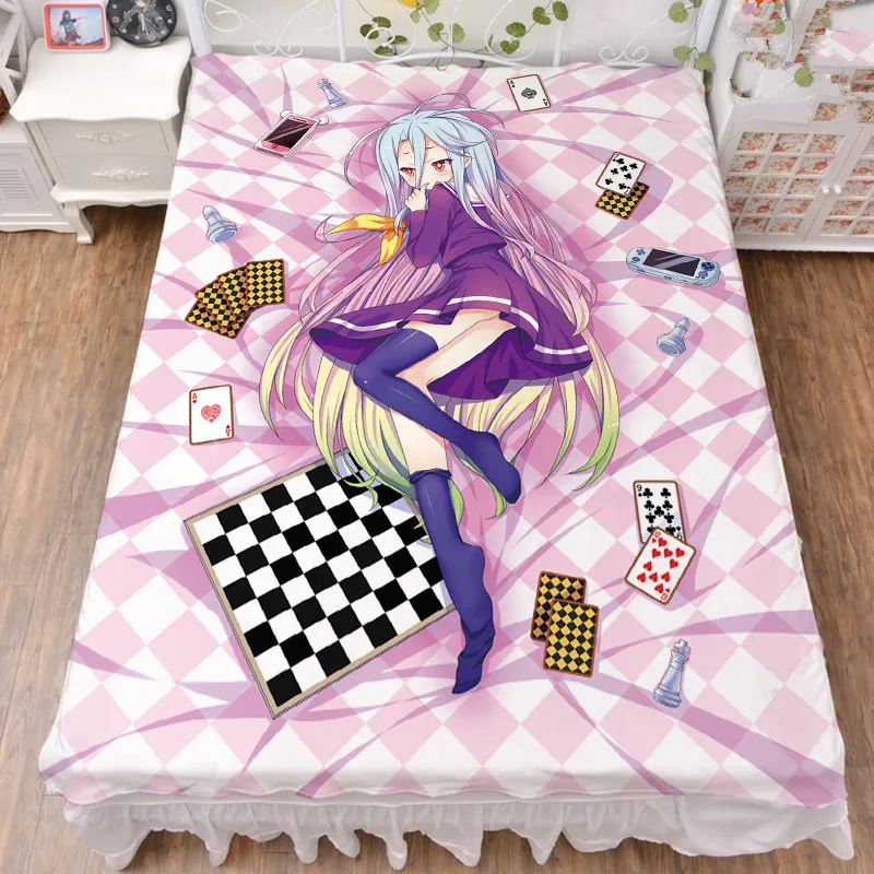 Японское аниме нет игры Нет Жизни Персонажи Shiro Простыня из молочного волокна и