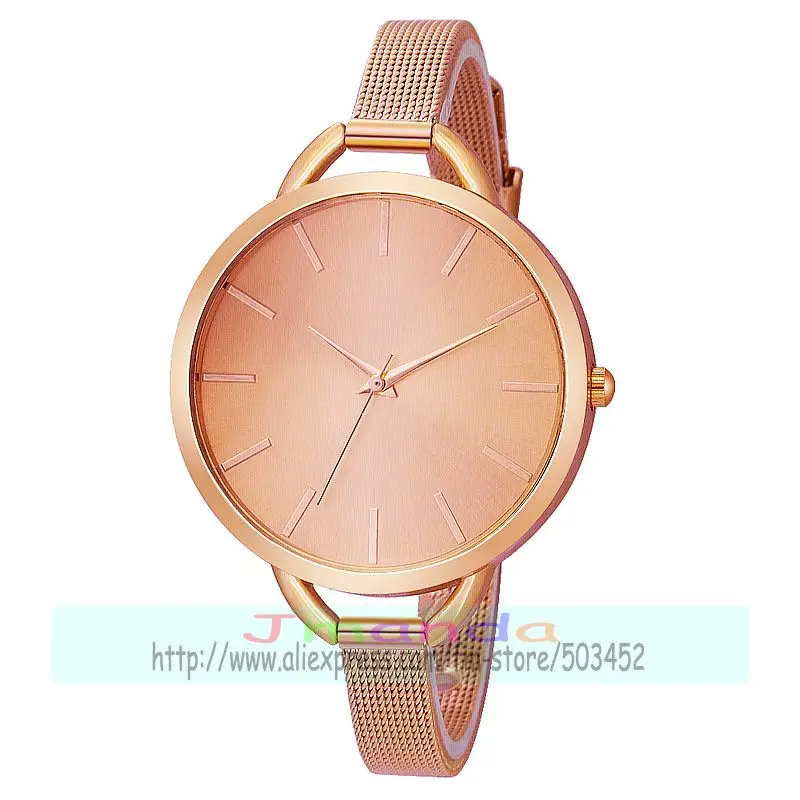 up rose gold 100 шт./партия, yuhao-F031, сетчатые часы из сплава, новые модные женские наручные часы, кварцевые часы, повседневные часы, цена, часы - Цвет: up rose gold