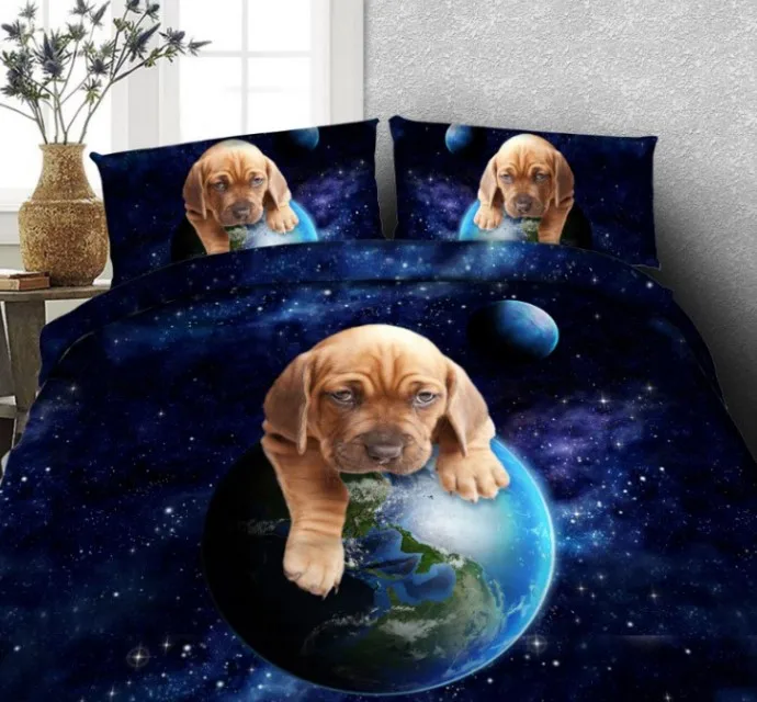 

3D Dog print Bedding set duvet cover bed in a bag sheet sheets linen bedspread linen California King Queen size full twin 4PCS