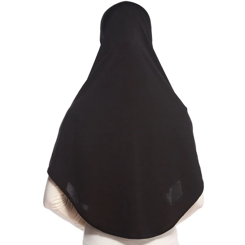 Мусульманская женская однотонная шапка Hijabs женский головной платок из