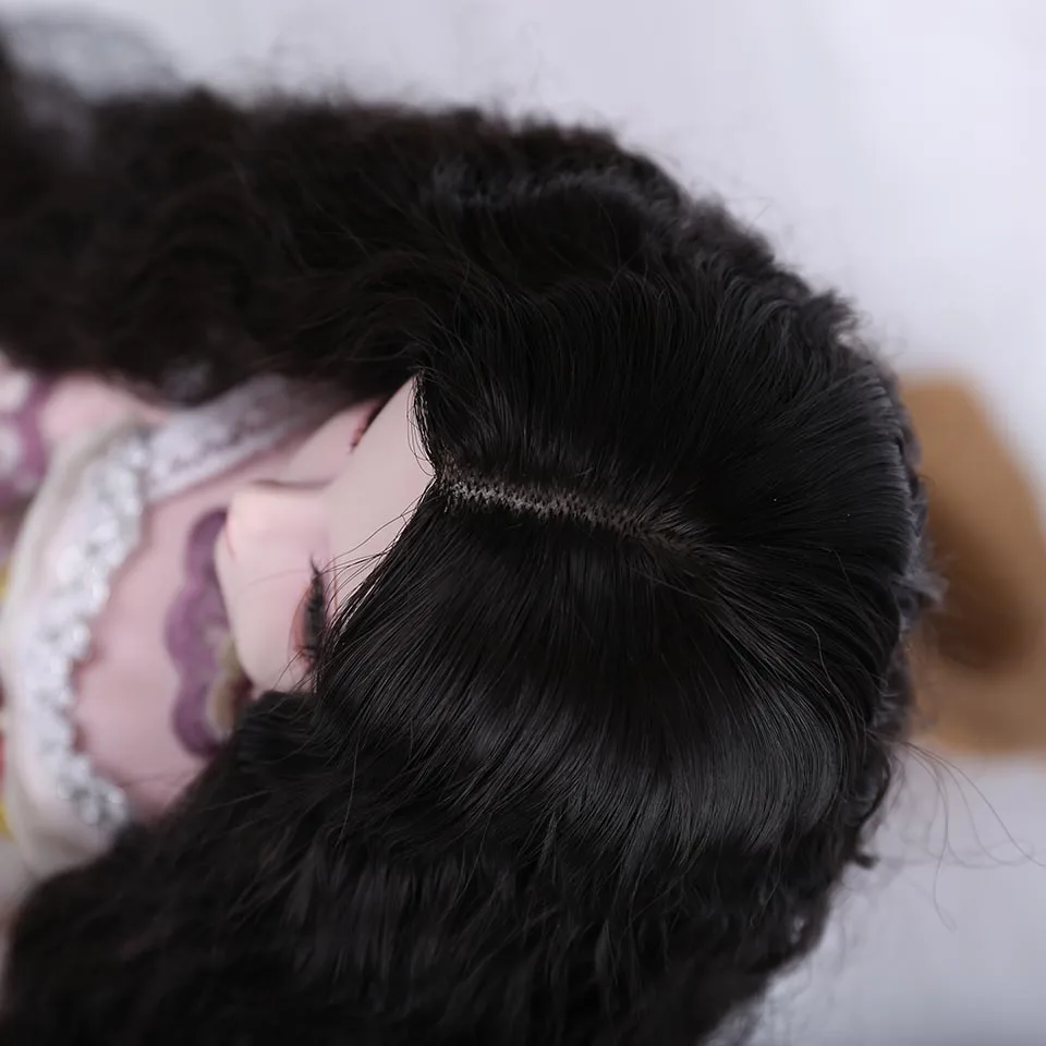 Allaosify серебристо серый Боб Длинные прямые и кудрявые челки 1/3 1/4 BJD парики из
