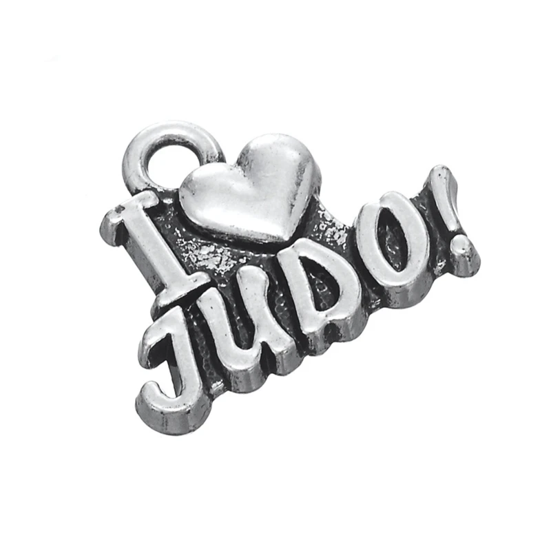 Подвеска с надписью I LOVE JUDO ювелирные изделия сделай сам|Шармы| |