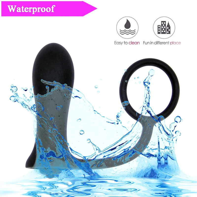 ORISSI Silicone Male Climax Delay Prostate Massager Anal Vibrator Sex Toys for Men Erotic Cock Ring Products |