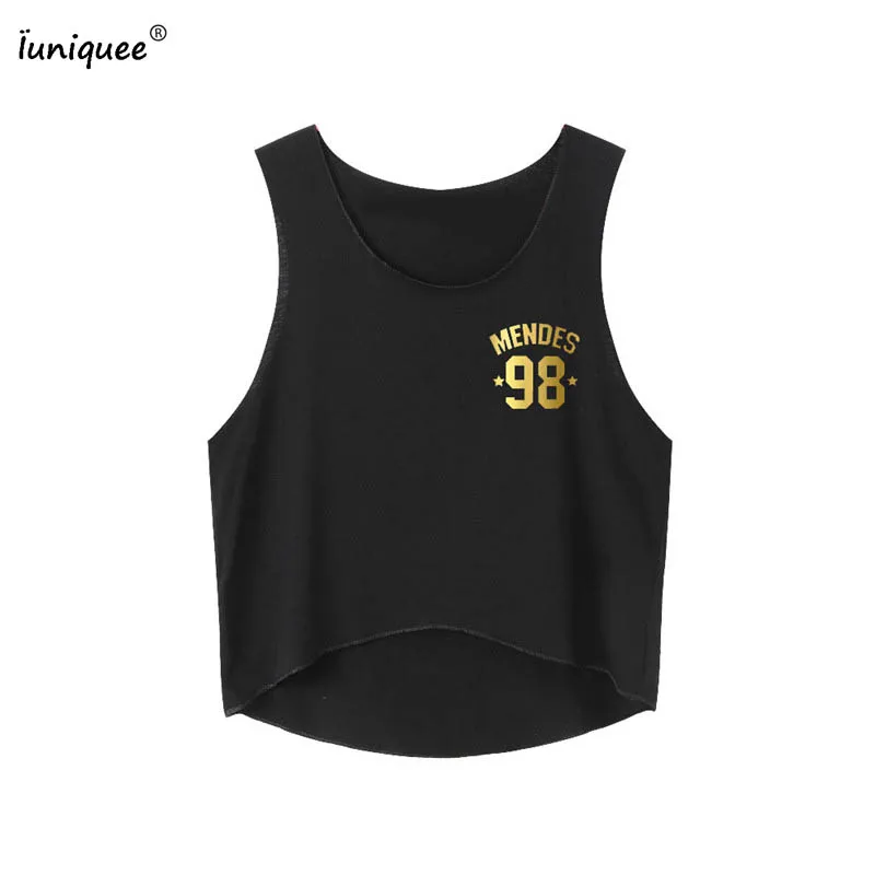 2017 брендовый дизайнерский укороченный Топ для женщин Забавный Шон Mendes 98