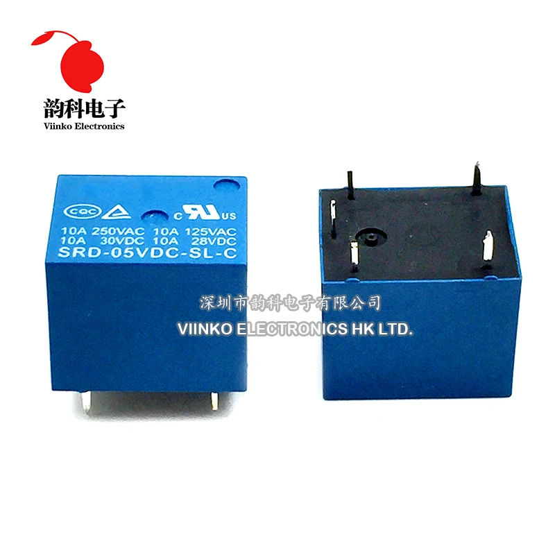 10 шт. 5В DC реле питания SRD-05VDC-SL-C T73-5V 5Pin PCB типа в наличии | Электронные компоненты и