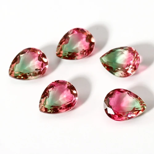 2 2,5-3.5ct Турмалин 8X10 мм 10 неоправленный полудрагоценный камень ювелирные изделия аксессуары наивысшего качества драгоценный подарок украшения - Цвет: 2