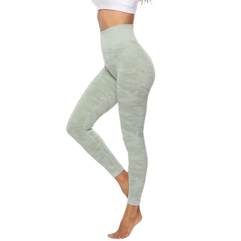 Бесшовные леггинсы с высокой талией штаны для йоги женские спортивные
