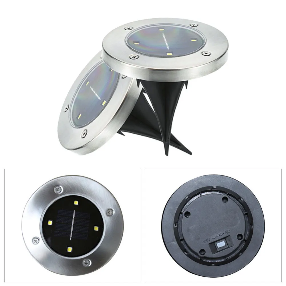 Напольный светильник на солнечной батарее водонепроницаемый садовый уличный с 4