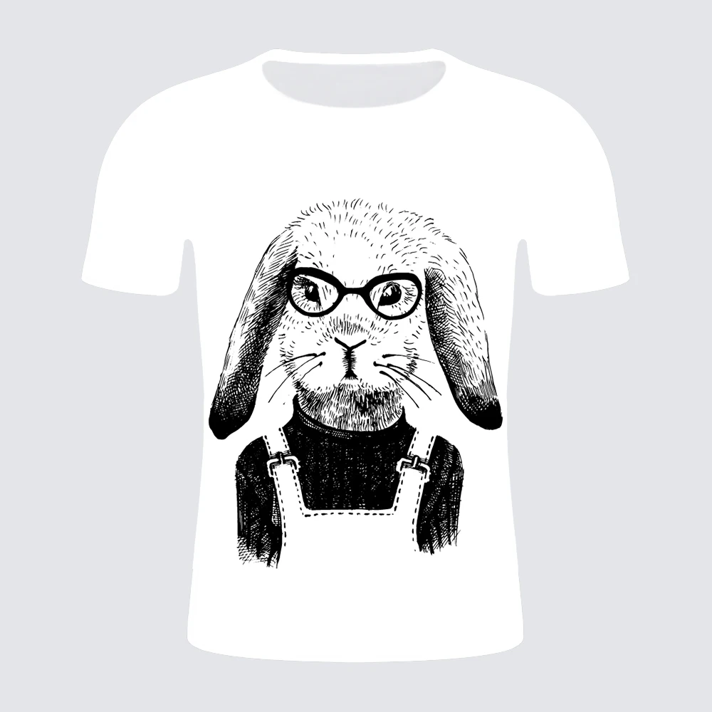 019 Новое поступление мужские летние Mr Rabbit 3D принт футболка с коротким рукавом