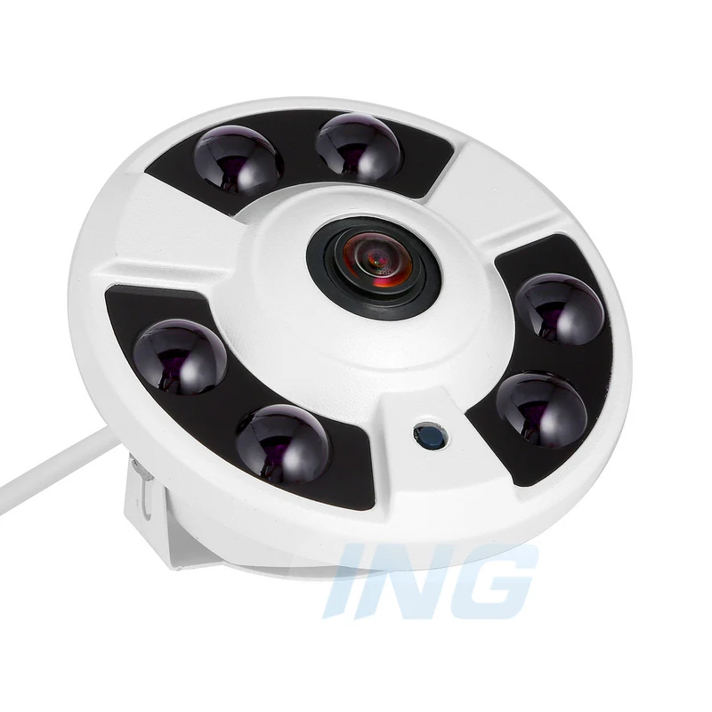 POE FHD 1920x1080 P 2.0MP 6 Массив светодиодный ИК панорамный рыбий глаз ip-камера ночного видения безопасности ONVIF P2P IP CCTV Cam система IR-CUT