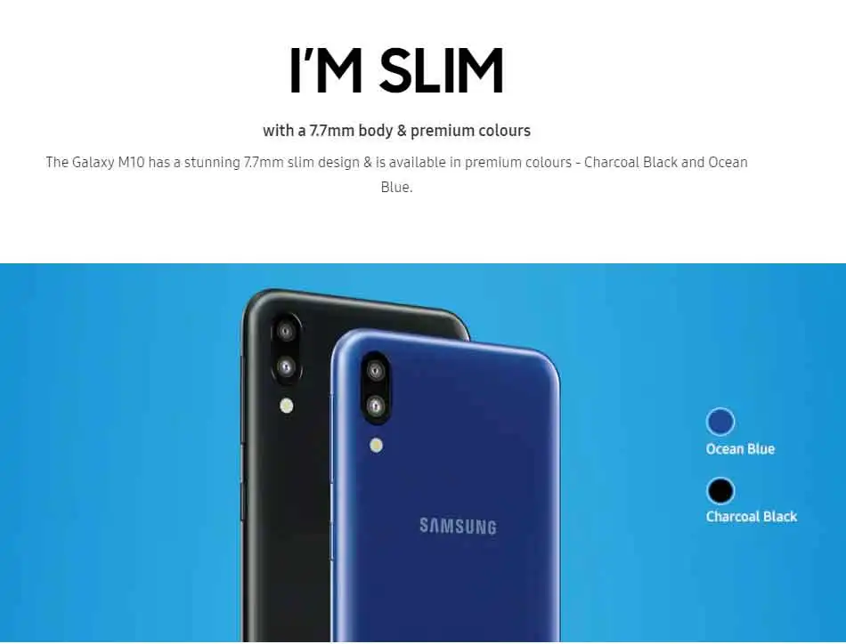 samsung Galaxy M10 M105F-DS 4G LTE мобильный телефон 6,2" 3 ГБ ОЗУ 32 Гб ПЗУ Exynos 7870 Восьмиядерный Android 8,1 смартфон