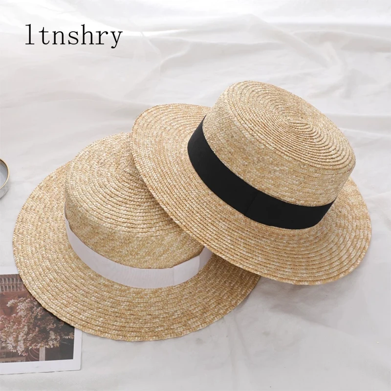 Boater Wheat Panama Beach Hats Chapeu Feminino Caps