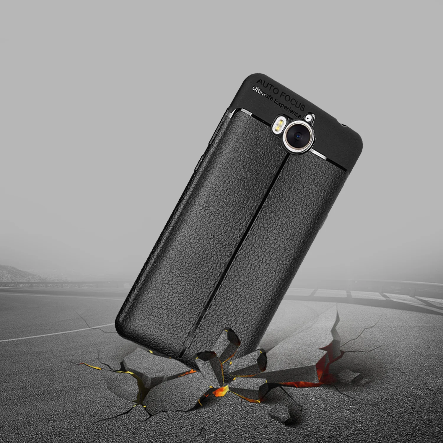 For Huawei Y6 2017 /Y5 III 3 /Honor 6 Play Case Slim Leather Texture Soft Rubber Silicone TPU Phone Protective Shell |