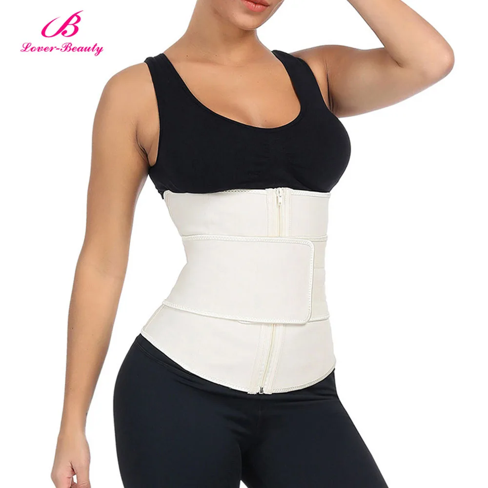 Lover Beauty Latex Waist Trainer Body Shaper Women Corsets with Zipper Shapers Cincher Corset Top Slimming Belt A | Женская одежда