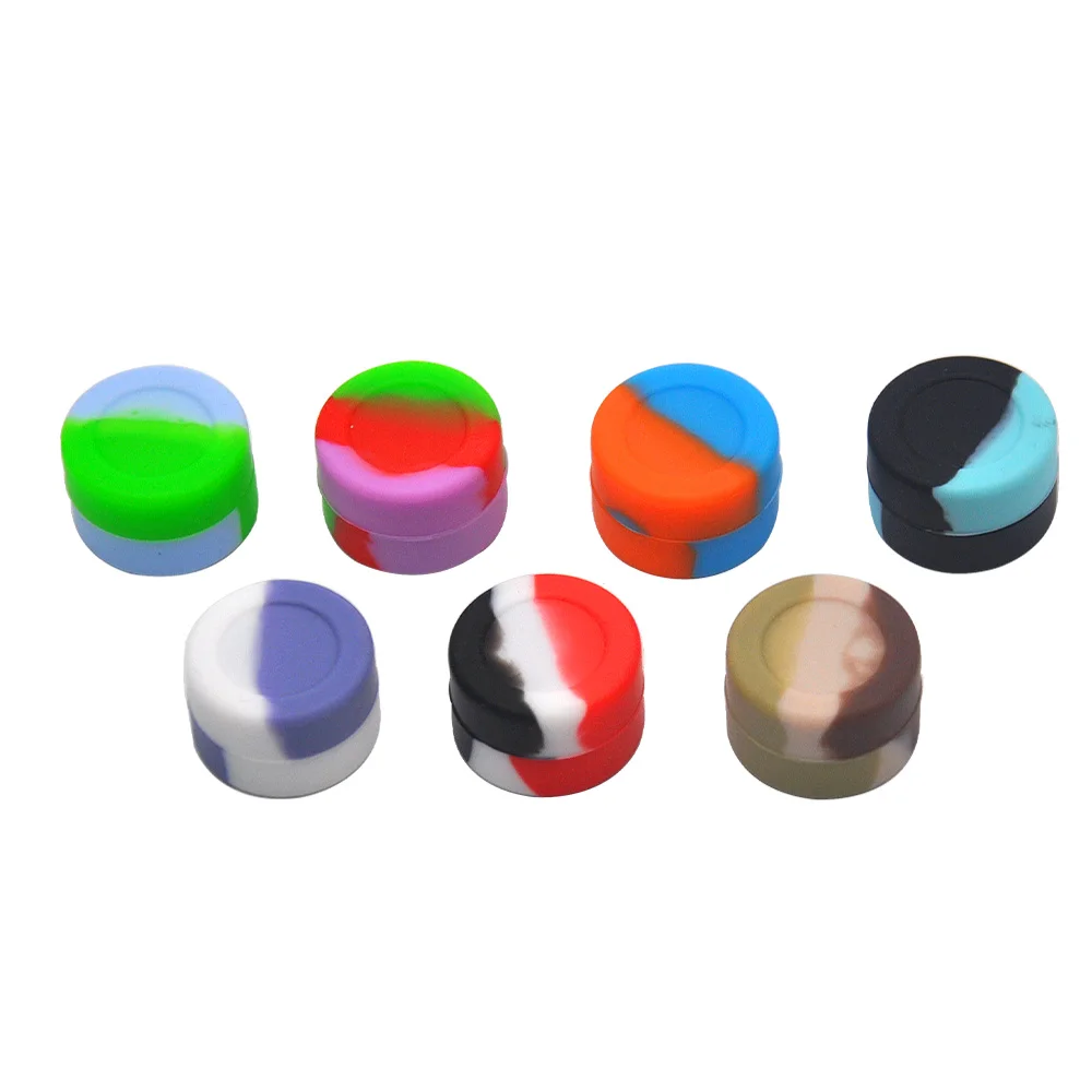 2 мл силиконовые банки контейнер для воска пищевой круглой формы чехлы держатель