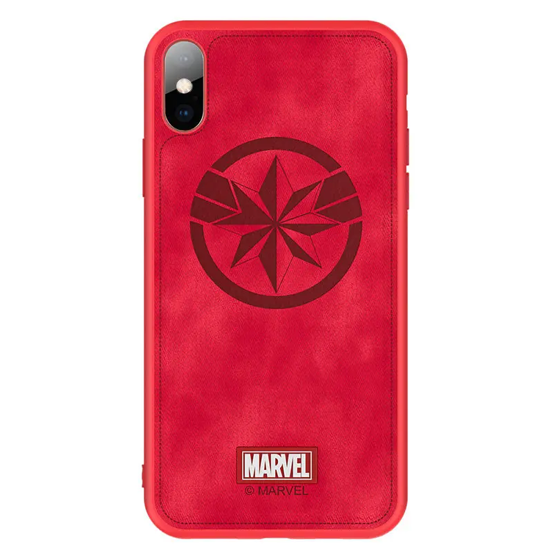 Чехол для iphone xr для iphone X XS XR XS MAX Марвел Капитан ткань Мстители Высокое качество задняя крышка Железный человек funda - Цвет: Captain Marvel