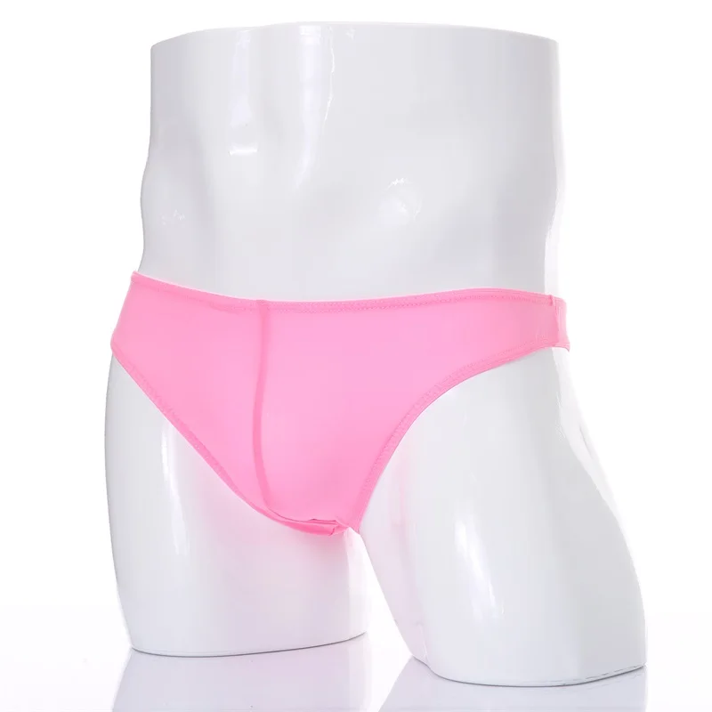 

Mens Sexy G-string Thong Bottom Exotic Shorts Ice Silk Low-rise Soft Comfy Lingerie Underwear Bulge Pouch T Back Underpants